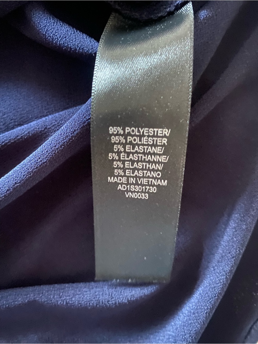 Adrianna Papell Navy Ruffle Sleeve Blouse - Picture 5 of 6